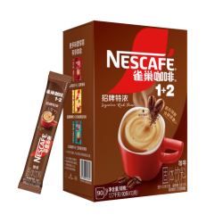 雀巢 Nestle）1+2特浓低糖*三合一速溶咖啡90条盒装（1170g)