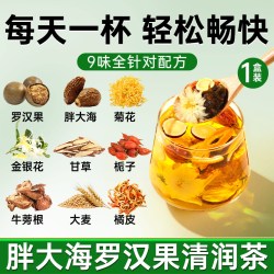 九芝堂 胖大海罗汉果雪梨茶咽菊花清润养生茶泡水喝官方正品旗舰店