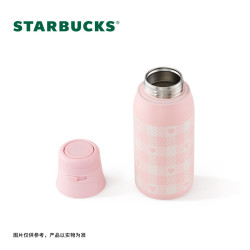 星巴克 杯子 星动告白系列格纹款保温杯370ml 水杯男女士送礼礼物 格纹款保温杯370ml