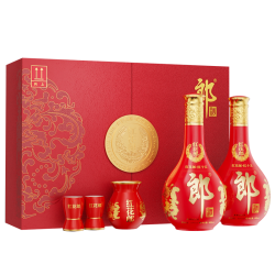 郎酒 红花郎红15礼盒 53度 酱香型白酒 500mL*2瓶