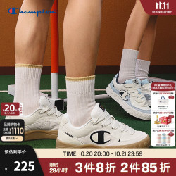Champion 专用原子鞋帆布鞋女情侣休闲鞋面包情侣板鞋男运动鞋潮牌 中灰 36 (225mm)