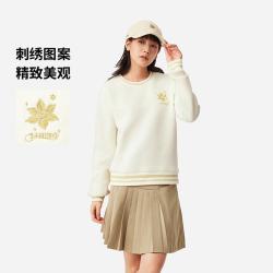 李宁 日进斗金丨卫衣女士套头衫长袖圆领拜年服春秋针织运动卫衣