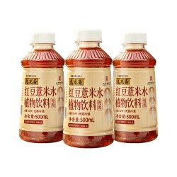 九龙斋 红豆薏米水无糖植物饮料饮品500ml瓶装