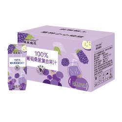 菲里维尔 100%葡萄桑葚复合果汁 200ml*12瓶