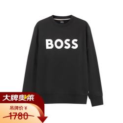 BOSS（服装） 雨果博斯男士字母Logo长袖卫衣运动衫50496642 001黑色 XL