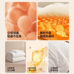 YOUKESHU Utree系列A类超柔德芙绒小暖被10A级抑菌自发热春秋被芯加厚冬被