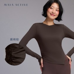 MAIA ACTIVE 云感TEEwarm版紧身衣保暖下摆长袖T恤瑜伽上衣MAIAACTIVE 54TL50