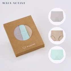 MAIA ACTIVE 无痕无缝隐形裸感中腰瑜伽健身三角内裤三条装 MAIAACTIVE 52UW02