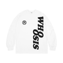 WHOOSIS 幻影logo长袖t恤秋冬简约宽松校园百搭男女潮