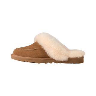 UGG 1174571CHE 毛茸平底包头拖鞋 栗色 39