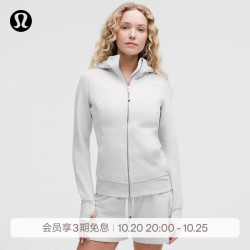 lululemon 丨Scuba™ 女士拉链连帽衫*拉绒 杂色核心超浅灰(LW3KAMS) XS /4