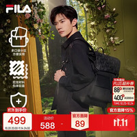 斐乐 黑武士丨斐乐双肩背包男士老花书包电脑包