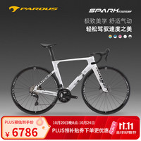 瑞豹 公路车SPARK SPORT-105HDB碳纤维气动破风油碟弯把变速 迷雾白 M (适合身高174-182cm) 铝轮版-禧玛诺R7120