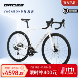 BROSS 自行车Vagabond 5SE碳纤维长途耐力型Shimano油碟22速弯把公路车 Vagabond 5SE 白色 M