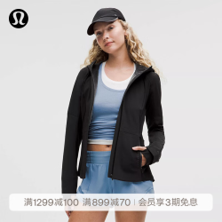lululemon 丨Cross Chill女士运动夹克 拒水防风透湿 LW4CEGS 黑色 XS