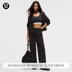 lululemon 丨Scuba™ 女士中腰阔腿运动裤 *常规版型 LW5ISKS 黑色 S
