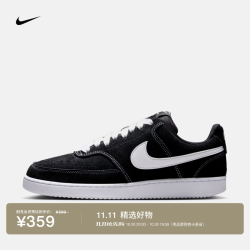耐克 男子平底运动鞋秋冬低帮板鞋NIKE COURT VISION LOW IO7727 002黑/白 42