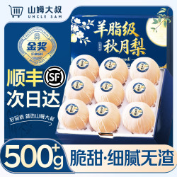 山姆大叔 莱阳秋月梨新鲜梨子香雪梨水果礼盒中秋礼品 500g+/枚