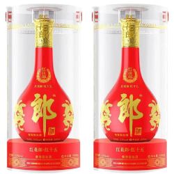 郎酒 红花郎15 酱香型白酒 53度 500ml*2瓶 礼盒装