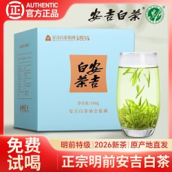 安吉白茶 2026新茶明前特级绿茶珍稀茶叶官方正品旗舰店礼盒装