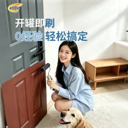 友铭 入户门改色漆防锈金属漆自刷铁门翻新油漆防盗门专用漆水性漆喷漆5kg