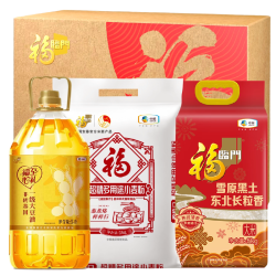 福临门 中秋杂粮大礼包含福临门米面食用油礼盒3种米面粮油15KG团购福利