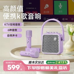 点音 K歌麦克风话筒音响一体家用小型唱歌音箱新婚礼物女生