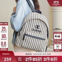 Champion 冠军女校园大容量书包黑白 26早秋新色 MIC