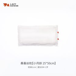 LAZY GOOSE 懒鹅Baby桑蚕丝儿童枕 6个月以上婴幼儿枕宝宝枕芯新生儿6A真丝枕