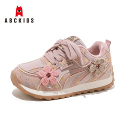 ABCKIDS ABC KIDS童鞋女童加绒保暖运动鞋  粉色 34 码   均码  三色任选