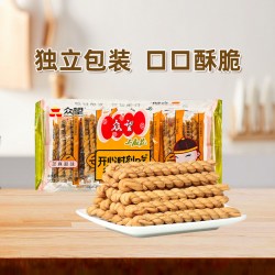 众望食品 众望芝麻甜味小麻花手工麻花袋武汉特产早餐单独包装糕点零食