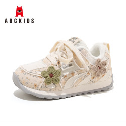 ABCKIDS ABC KIDS童鞋女童加绒保暖运动鞋  米白 29 码   均码  三色任选