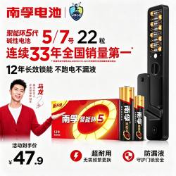 南孚 智能门锁电池五号七号电池22粒聚能环5代碱性电池