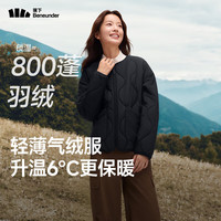 蕉下 气绒服圆领轻量保暖防风秋冬女士气绒外套显瘦舒适 藕荷粉-功能口袋 L
