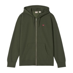 Levi's 美式复古印花加绒连帽卫衣 橄榄绿 L