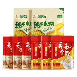 永和豆浆 豆奶粉玉米糊全家福8袋早餐冲饮1.86kg