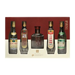 舍得 沱牌舍得岁月历程99ml*5瓶迷你小酒版礼盒装浓香型白酒收藏文艺