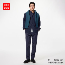 优衣库 487216 弹力 藏青色 85/175/84A 男士休闲裤