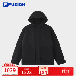 斐乐 FUSION 斐乐 潮牌梭织外套 男 2026冬正黑色-BK M 170/92A/M