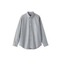 無印良品 MUJI 无印良品 男式 水洗 牛津 纽扣领长袖衬衫男装衬衣秋季男款