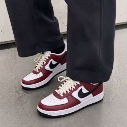 耐克 空军一号男鞋AIR FORCE 1白黑红AF1板鞋休闲鞋IQ0187-600