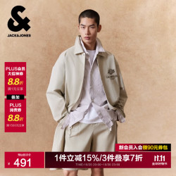 杰克琼斯 男装夹克宽松外套 羽毛灰
