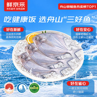 鲜京采 冷冻舟山鲜捕大号银鲳鱼1.5kg 10-12条/kg  源头直发