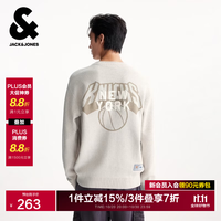 杰克琼斯 杰克·琼斯（JACK&JONES）秋季男装毛衣针织衫内搭 石灰花灰 常规 S （170）