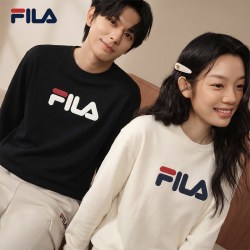 斐乐 出彩卫衣丨FILA长袖衫26秋款男女复古加绒圆领套头情侣款上衣