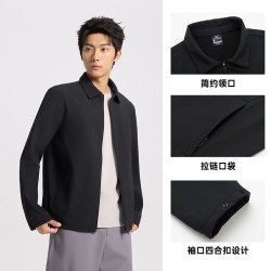 361° 361立领行政夹克男装2026秋季防泼水休闲外套保暖风衣男652634614