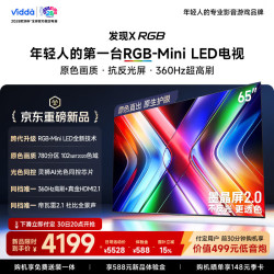 Vidda 发现X RGB 65英寸 海信电视RGB-Mini LED AI光色同控芯片 抗反防眩墨晶屏2.0 液晶电视机65VX3T
