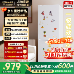 康佳 冰箱「一级能效风冷无霜」199款双开两门家用小户型低音节能不占地租房