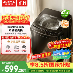 澳柯玛 12KG公斤全自动波轮洗衣机家用大容量 一级能效家用租房宿舍  家电补贴