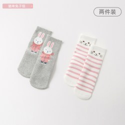 戴维贝拉 袜子童袜2026新款秋冬女童短袜宝宝袜子小女孩保暖弹力袜